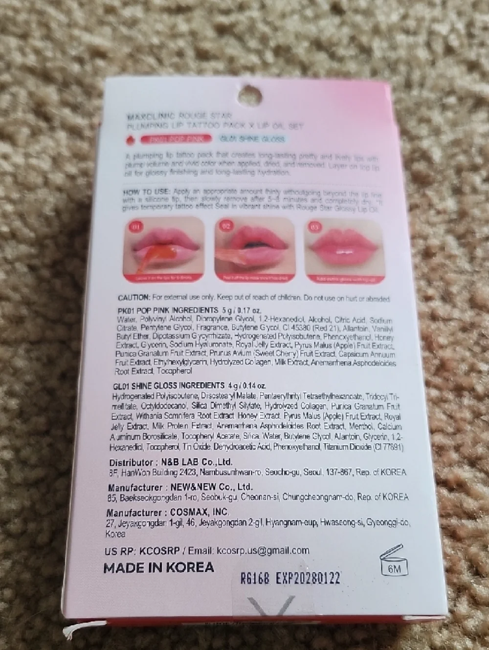 Pop Pink Plumping Lip Tattoo & Shine Gloss Set - Pop Pink